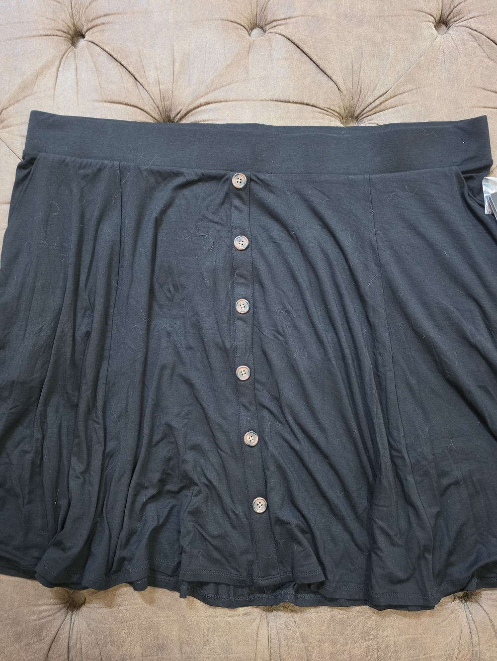 Button-Front Mini Skirt - Picture 3 of 3